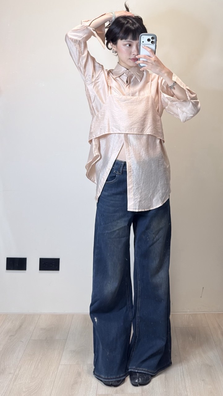 兩件式透明感襯衫