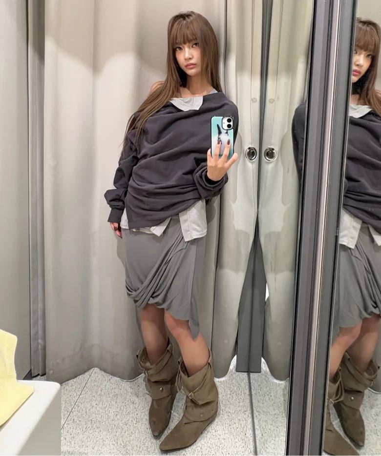 【Flare up】2-Layered MTM top - 5 colors