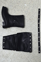 【KHIHO】NODE STUD BOOTS [ Black / Grey ]