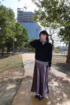 光澤緞面長裙