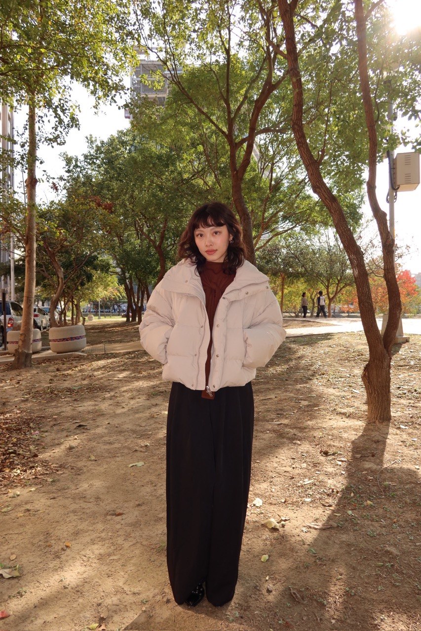 立領短版羽絨外套