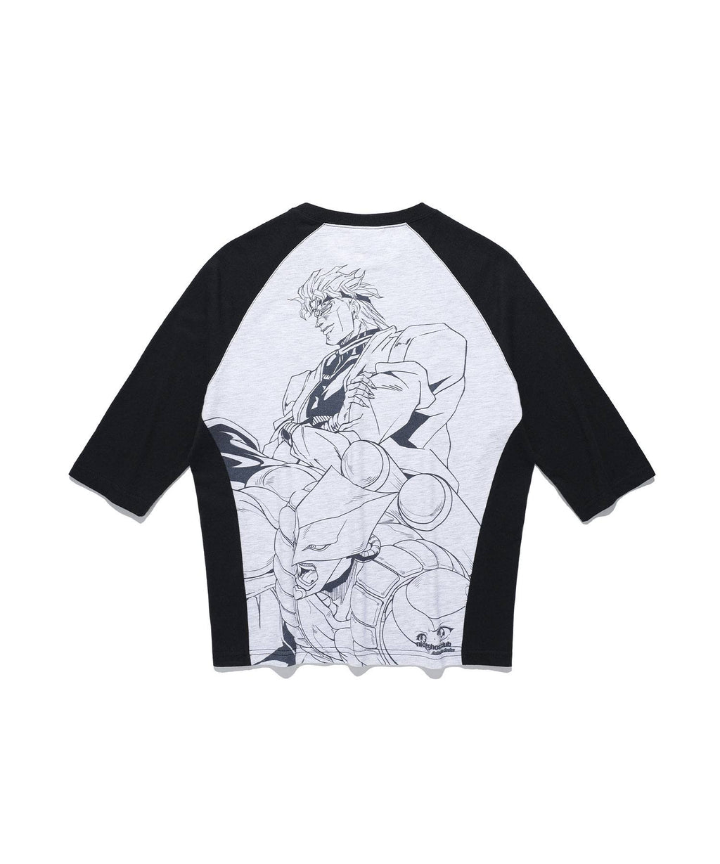 【niceghostclub】jojo's stardust crusaders 3/4 sleeve tee [ black ]