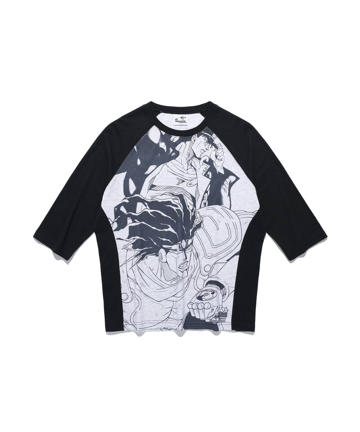 【niceghostclub】jojo's stardust crusaders 3/4 sleeve tee [ black ]