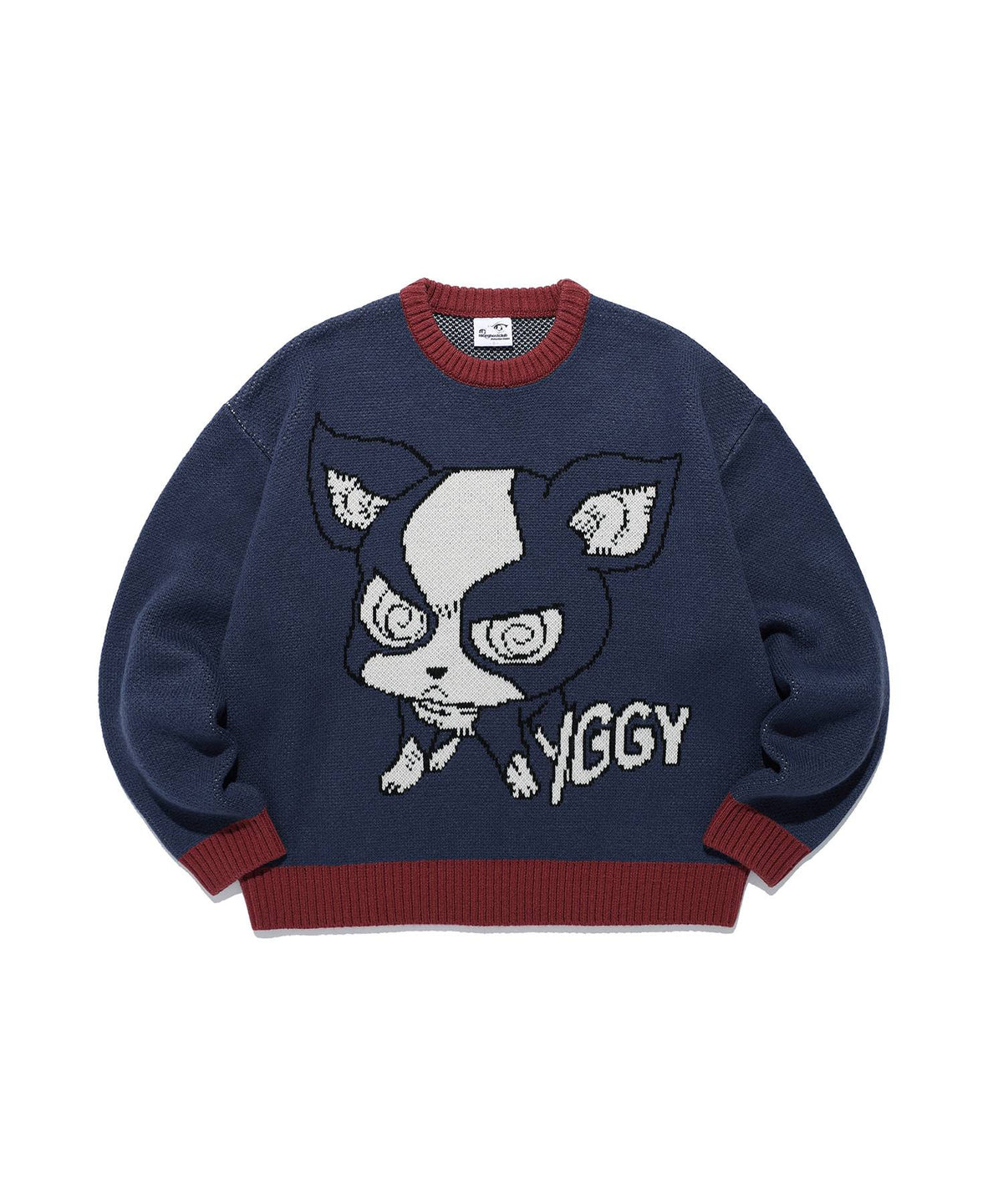 【niceghostclub】jojo's stardust crusaders iggy knit [ navy ]