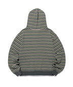 【niceghostclub】stripe 3star hoodie zip up [ pink / green ]