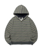 【niceghostclub】stripe 3star hoodie zip up [ pink / green ]