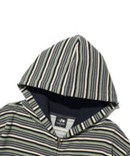 【niceghostclub】stripe 3star hoodie zip up [ pink / green ]