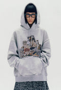 【niceghostclub】jojo's stardust crusaders hoodie [ gray ]