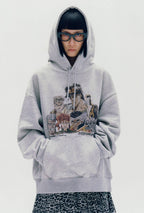 【niceghostclub】jojo's stardust crusaders hoodie [ gray ]