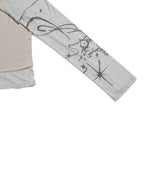 【niceghostclub】tattoo layered ls tee [ grey / beige ]