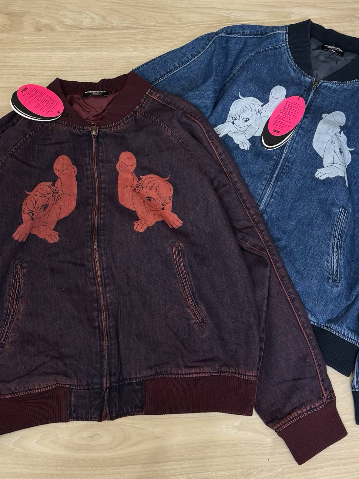 【niceghostclub】heaven denim souvenir jacket [Blue / Red]（藍色L現貨）