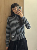 【SCULPTOR】Classic Striped Jersey Zip-Up  - 4 colors