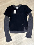 【TCM】 layered button long sleeve - 2 colors