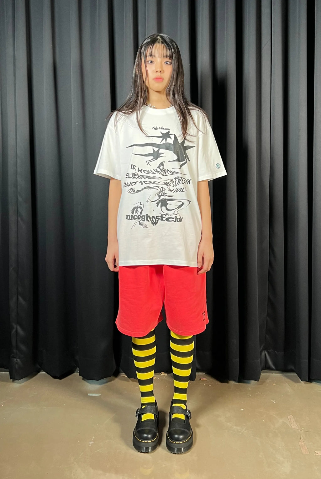 【niceghostclub】tornado logo tee [Black / White]