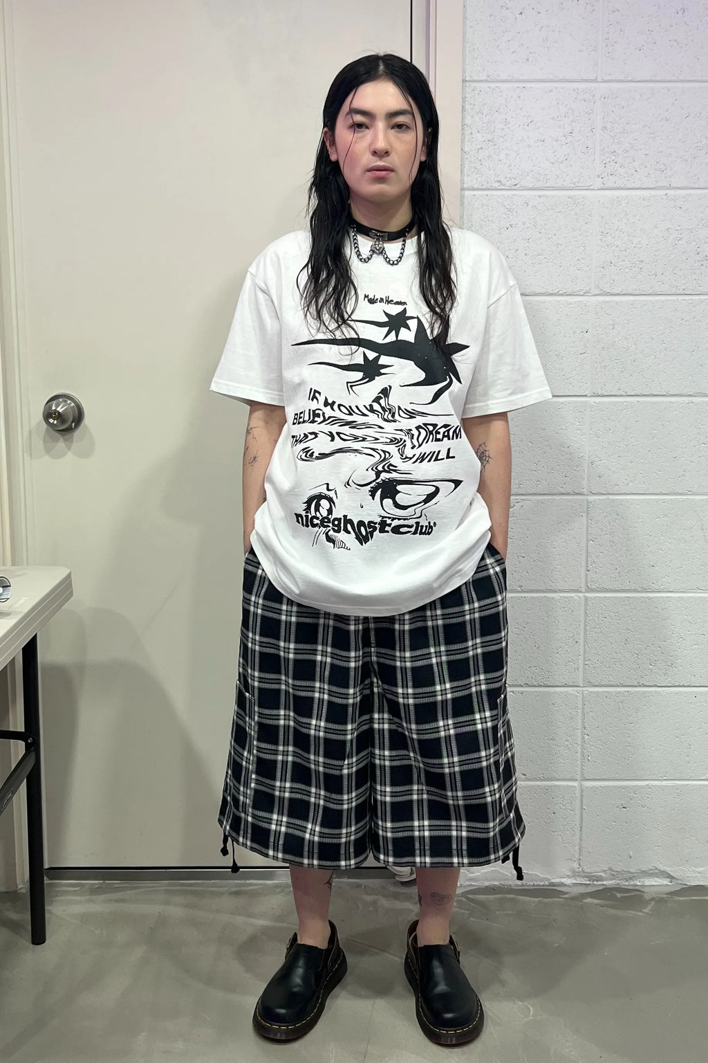 【niceghostclub】tornado logo tee [Black / White]
