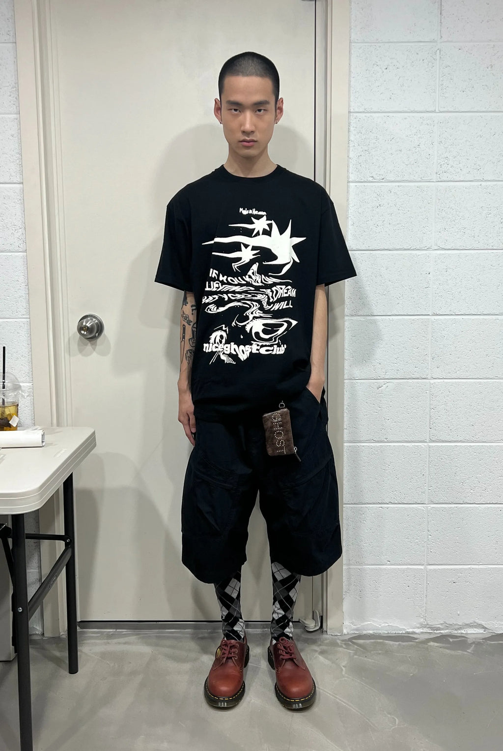 【niceghostclub】tornado logo tee [Black / White]