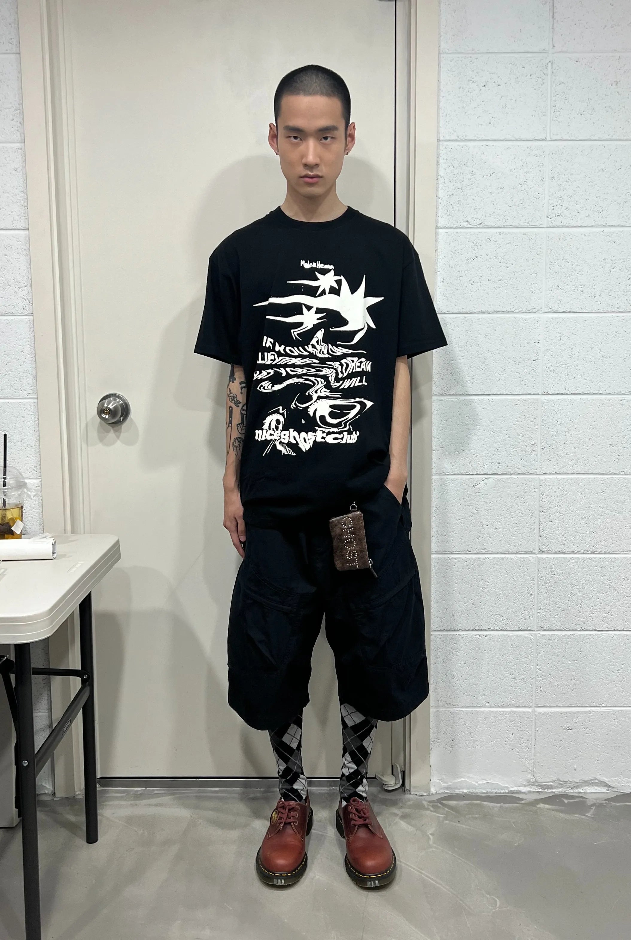 【niceghostclub】tornado logo tee [Black / White]